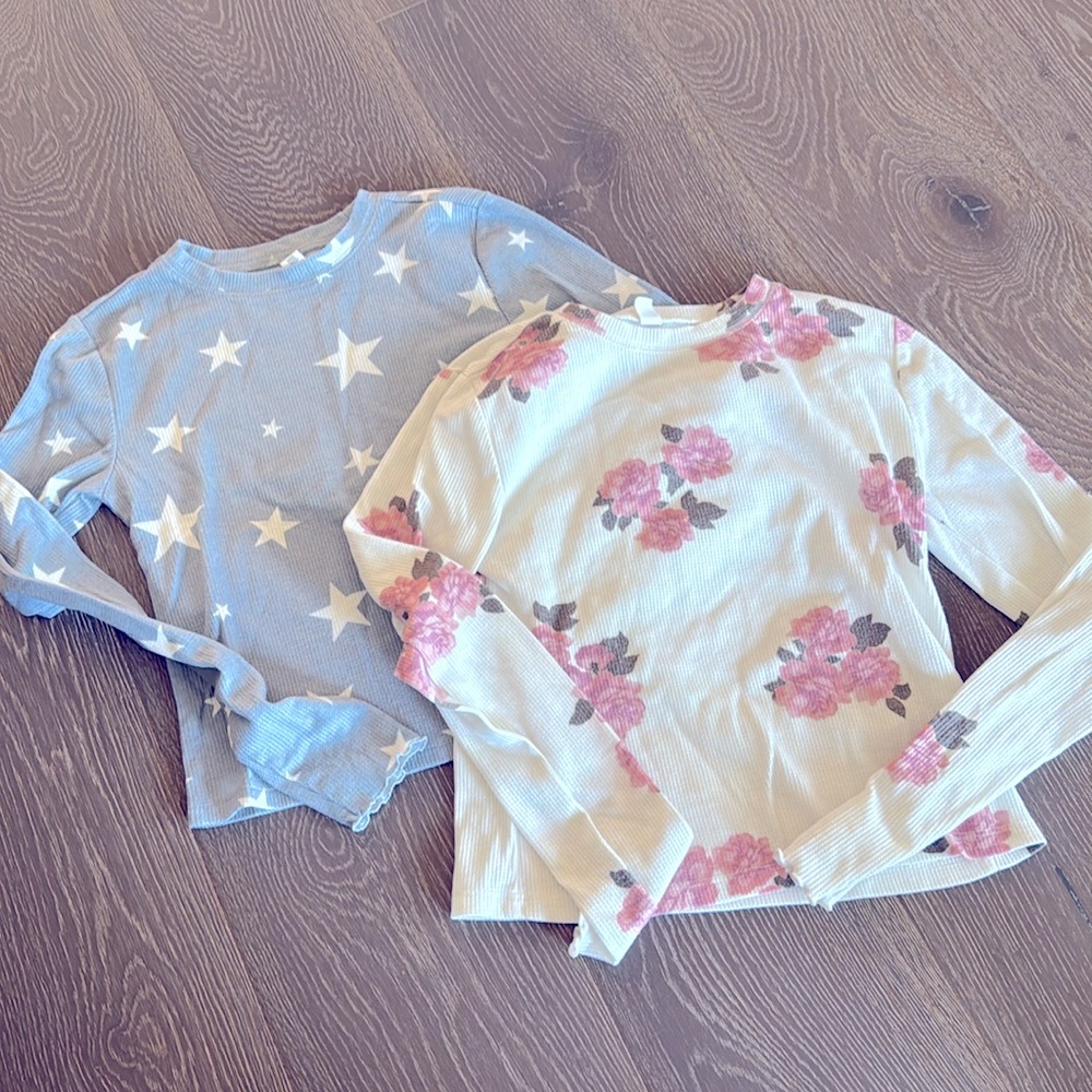 BP Nordstroms 2 piece bundle lot girls long sleeve thermal. XXS and XS. EUC